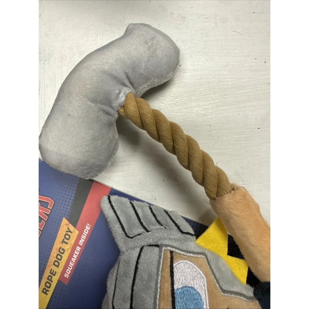 Marvel Thor Avengers‎ Plush Clinker Squeaker Rope Toy S/M/L Dog Chew Tug Toy